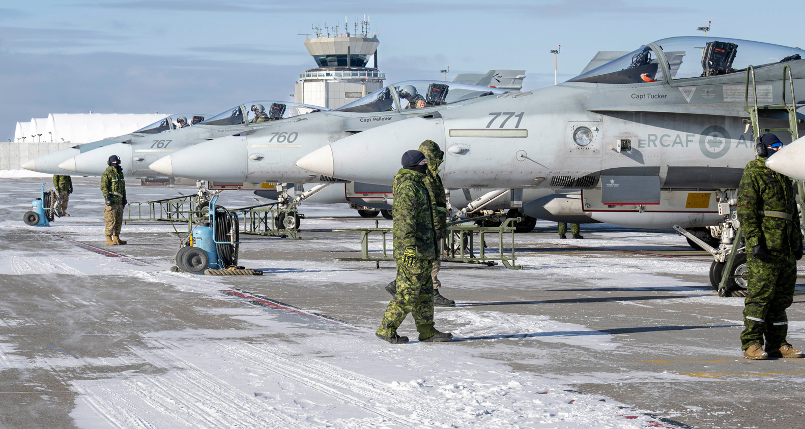 Jets sur le tarmac