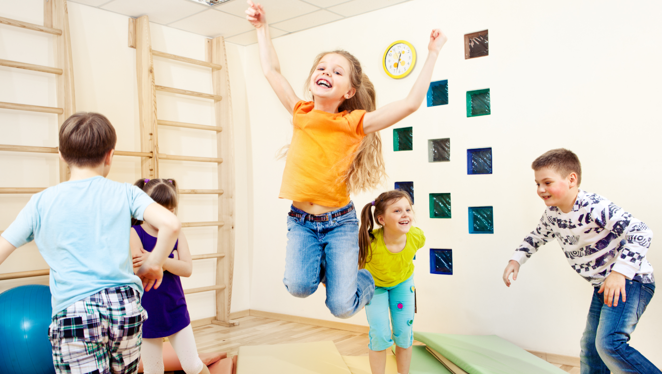 Youth playing fooseball