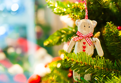 holiday tree with ornament