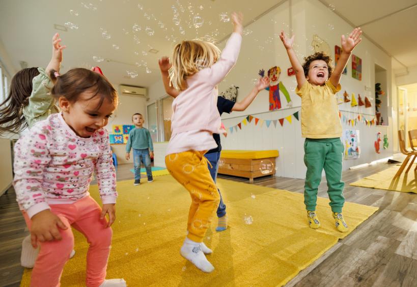 Kids playing with craft activities