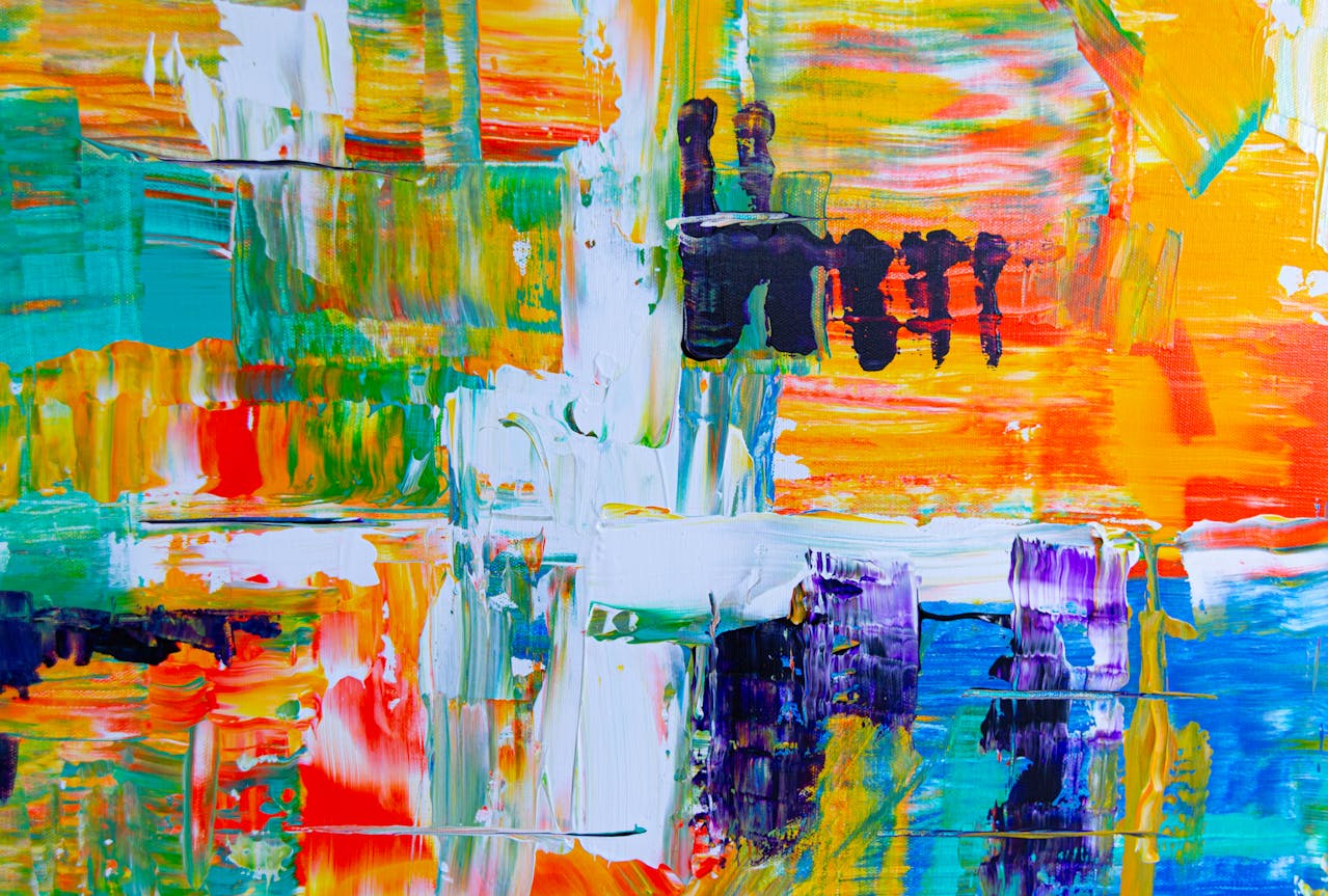 Peinture abstraite multicolore