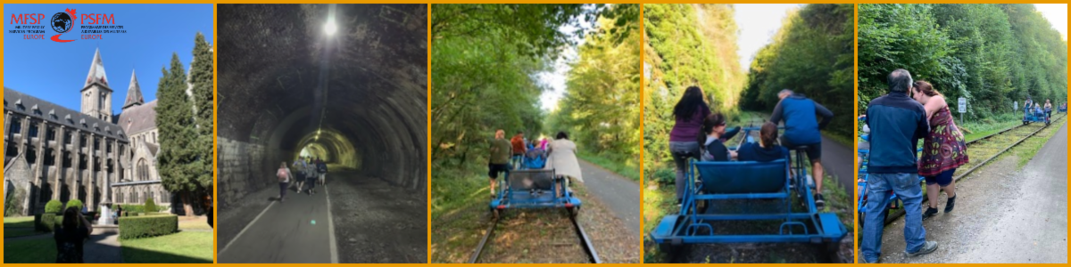 vélos sur rail à Falaën