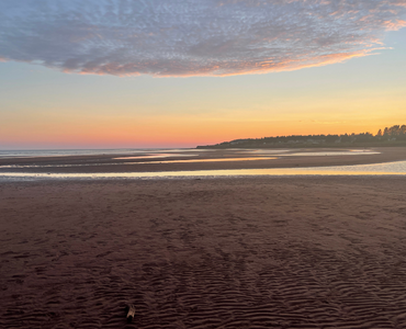 Coucher de soleil sur la plage