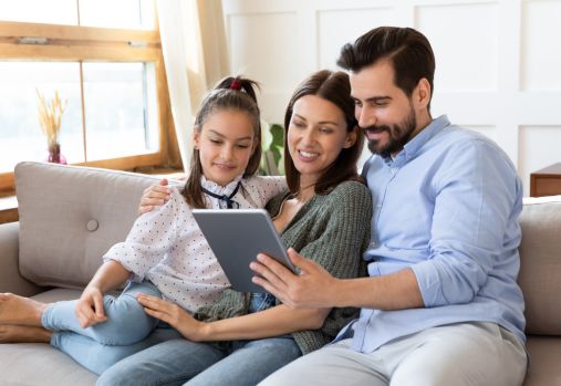 tablette de lecture familiale