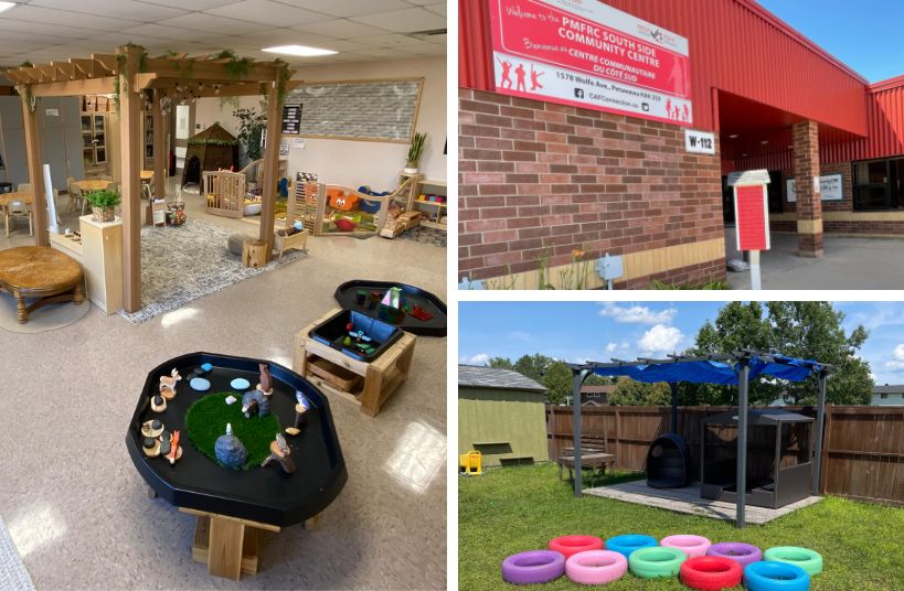 Salle de classe, extérieur et arrière-cour du South Side Community Centre