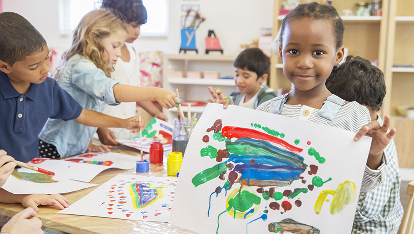 children in a childcare setting
