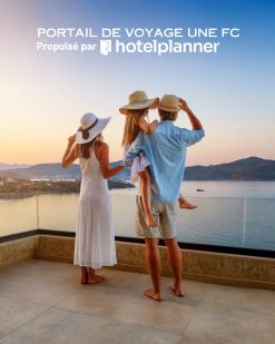 une famille en vacances, logo d'Hotelplanner