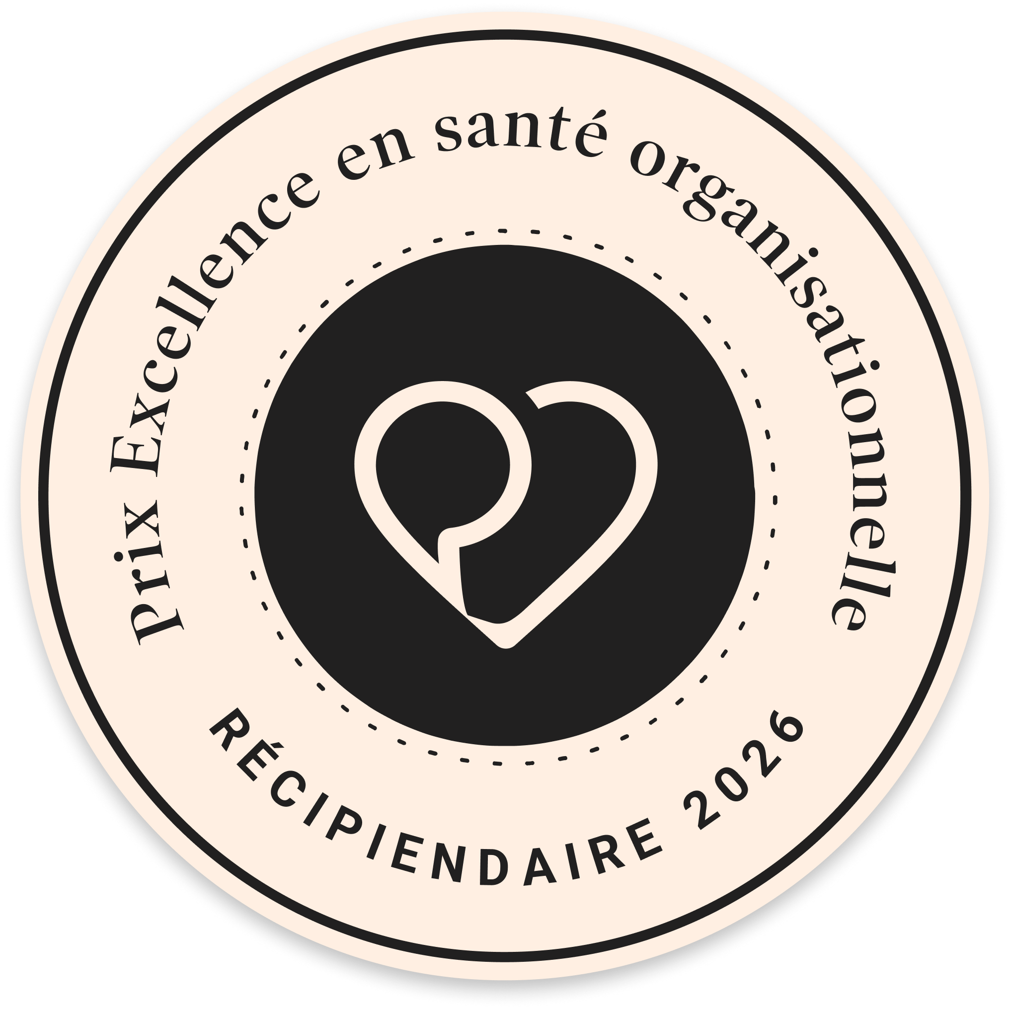 Badge du prix d'excellence en santé organisationnelle