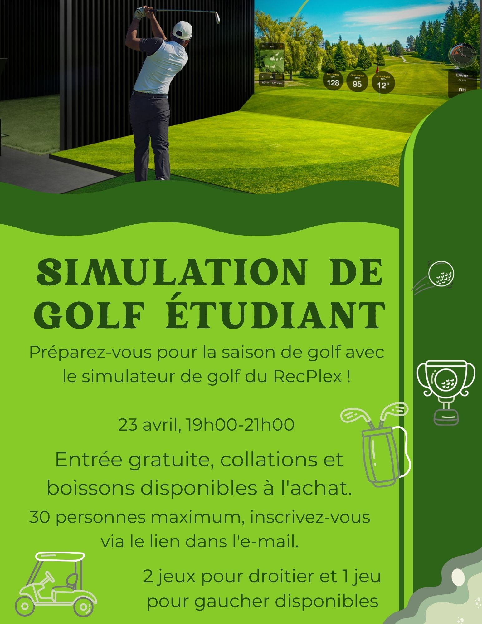  Informations sur la simulation de golf pour étudiants
