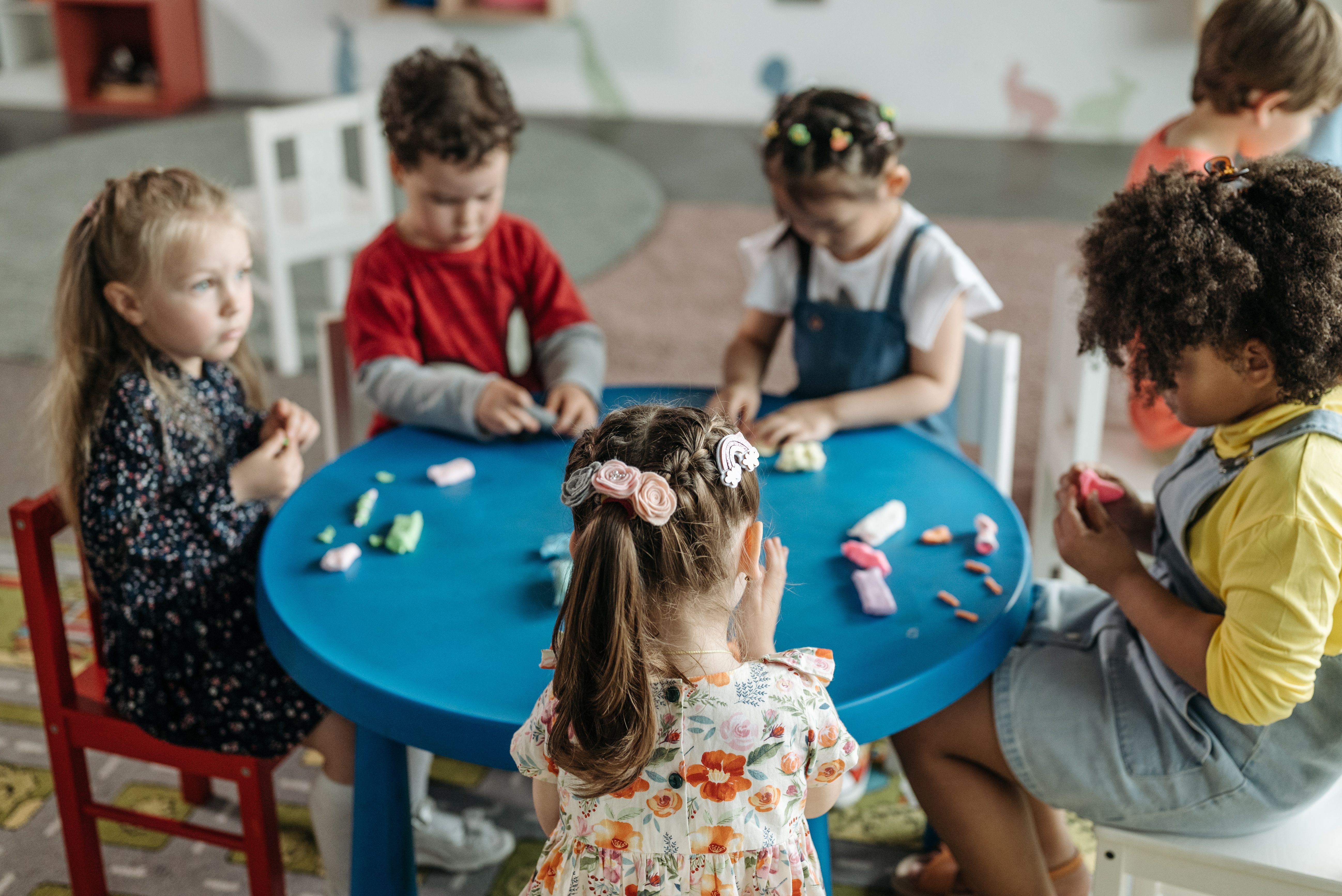 Preschoolers playing